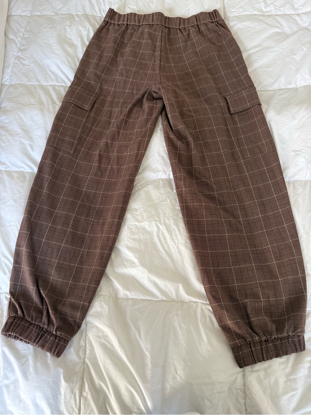 a new day Brown Plaid Cargo Jogger Pants - Picture 5 of 5
